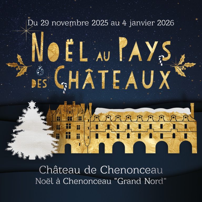 Affiche Noël au pays des châteaux, Chenonceau le "Grand Nord"